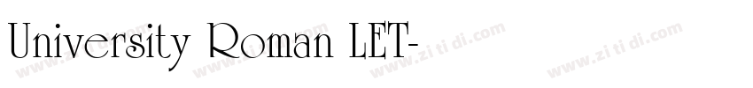 University Roman LET字体转换